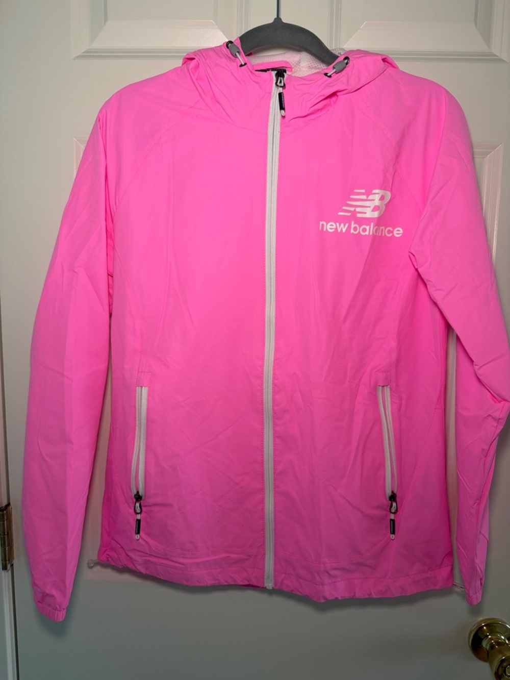 New Balance Hot Pink Lightweight Hooded Jacket
